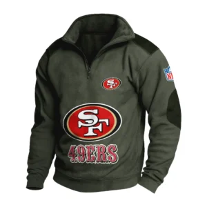 Sport Fan Stand-up Collar Sweatshirt For Sport Lover HVN1240SF081625 - Army Green