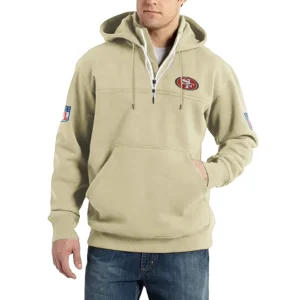 Sport Fan Casual Stand Up Collar Hoodie For Sport Lover HVN1240SF081625 - Off White