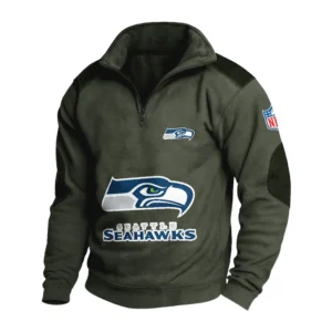 Sport Fan Stand-up Collar Sweatshirt For Sport Lover HVN1240SS081625 - Army Green