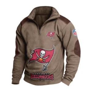 Sport Fan Stand-up Collar Sweatshirt For Football Lover HVN1240TB081625 - Brown