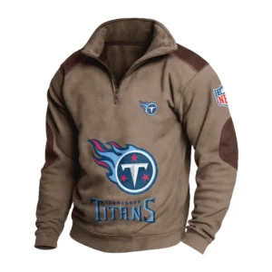 Sport Fan Stand-up Collar Sweatshirt For Football Lover HVN1240TT081625 - Brown