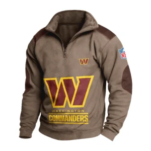 Sport Fan Stand-up Collar Sweatshirt For Football Lover HVN1240WC081625 - Brown