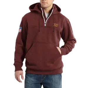Sport Fan Casual Stand Up Collar Hoodie For Sport Lover HVN1240WC081625 - Deep Red