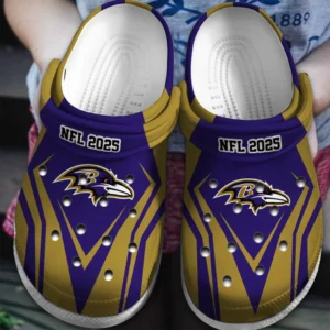 Baltimore Ravens Crocs  NFL 2025 For Fan Baltimore Ravens HVN1263BR090425