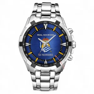 Football Fans Gift Steel Watches, All Over Print Steel Wristwatches For Sport Fan, Custom Name LALIGA01091225681