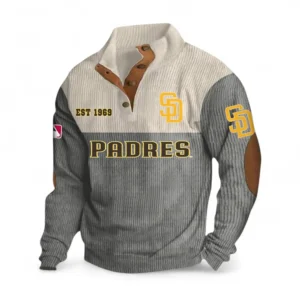 Baseball Fans Gift Men's Stand Up Collar Base Shirt, Sweatshirt Exclusive Logo MLB159090925000-Gray