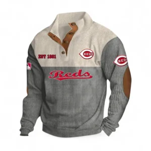 Baseball Fans Gift Men's Stand Up Collar Base Shirt, Sweatshirt Exclusive Logo MLB159090925001-Gray