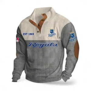 Baseball Fans Gift Men's Stand Up Collar Base Shirt, Sweatshirt Exclusive Logo MLB159090925003-Gray