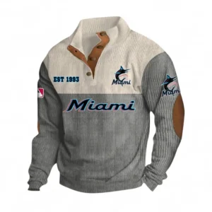 Baseball Fans Gift Men's Stand Up Collar Base Shirt, Sweatshirt Exclusive Logo MLB159090925005-Gray