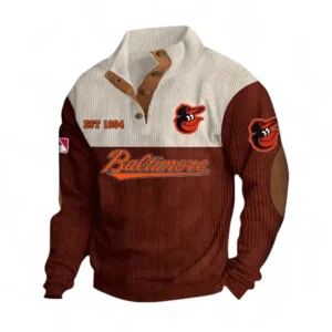 Baseball Fans Gift Men's Stand Up Collar Base Shirt, Sweatshirt Exclusive Logo MLB159090925006-Dark Red
