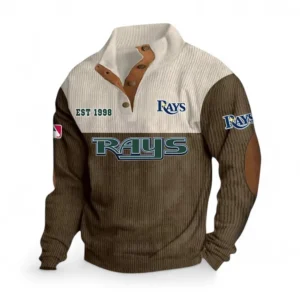 Baseball Fans Gift Men's Stand Up Collar Base Shirt, Sweatshirt Exclusive Logo MLB159090925007-Brown