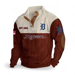 Baseball Fans Gift Men's Stand Up Collar Base Shirt, Sweatshirt Exclusive Logo MLB159090925008-Dark Red
