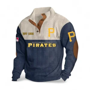Baseball Fans Gift Men's Stand Up Collar Base Shirt, Sweatshirt Exclusive Logo MLB159090925010-Navy Blue