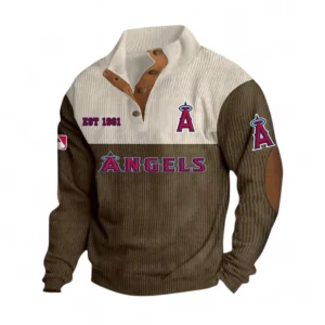 Baseball Fans Gift Men's Stand Up Collar Base Shirt, Sweatshirt Exclusive Logo MLB159090925012-Brown