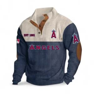 Baseball Fans Gift Men's Stand Up Collar Base Shirt, Sweatshirt Exclusive Logo MLB159090925012-Navy Blue