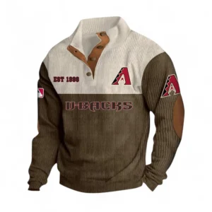 Baseball Fans Gift Men's Stand Up Collar Base Shirt, Sweatshirt Exclusive Logo MLB159090925013-Brown
