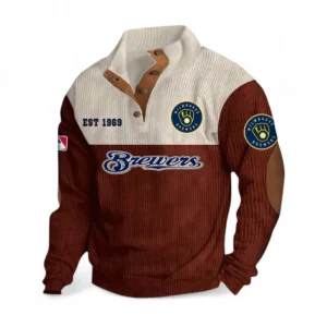 Baseball Fans Gift Men's Stand Up Collar Base Shirt, Sweatshirt Exclusive Logo MLB159090925014-Dark Red