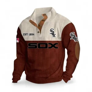 Baseball Fans Gift Men's Stand Up Collar Base Shirt, Sweatshirt Exclusive Logo MLB159090925015-Dark Red