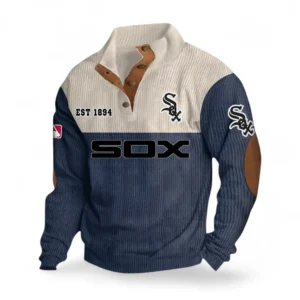 Baseball Fans Gift Men's Stand Up Collar Base Shirt, Sweatshirt Exclusive Logo MLB159090925015-Navy Blue