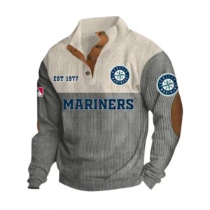 Baseball Fans Gift Men's Stand Up Collar Base Shirt, Sweatshirt Exclusive Logo MLB159090925018-Gray