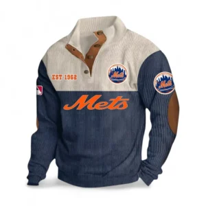Baseball Fans Gift Men's Stand Up Collar Base Shirt, Sweatshirt Exclusive Logo MLB159090925020-Navy Blue
