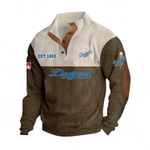 Baseball Fans Gift Men's Stand Up Collar Base Shirt, Sweatshirt Exclusive Logo MLB159090925022-Brown