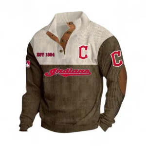 Baseball Fans Gift Men's Stand Up Collar Base Shirt, Sweatshirt Exclusive Logo MLB159090925025-Brown