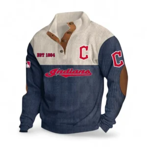 Baseball Fans Gift Men's Stand Up Collar Base Shirt, Sweatshirt Exclusive Logo MLB159090925025-Navy Blue