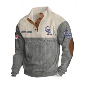 Baseball Fans Gift Men's Stand Up Collar Base Shirt, Sweatshirt Exclusive Logo MLB159090925026-Gray