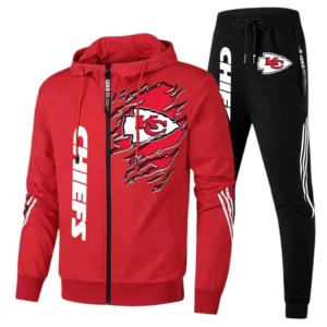 Kansas City Chiefs Fans Gift Tracksuit, All Over Print Tracksuit For Sport Fan NFL144090825101 - Red
