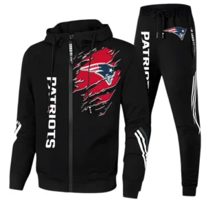 New England Patriots Fans Gift Tracksuit, All Over Print Tracksuit For Sport Fan NFL144090825102 - Black