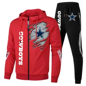 Dallas Cowboys Fans Gift Tracksuit, All Over Print Tracksuit For Sport Fan NFL144090825103 - Red