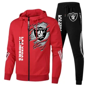 Las Vegas Raiders Fans Gift Tracksuit, All Over Print Tracksuit For Sport Fan NFL144090825104 - Red