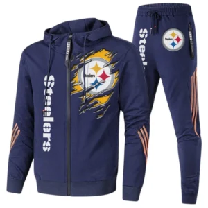 Pittsburgh Steelers Fans Gift Tracksuit, All Over Print Tracksuit For Sport Fan NFL144090825105 - Navy Blue