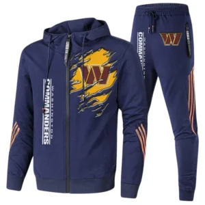 Washington Commanders Fans Gift Tracksuit, All Over Print Tracksuit For Sport Fan NFL144090825113 - Navy Blue