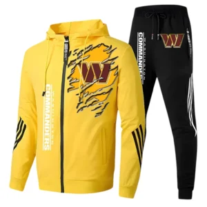 Washington Commanders Fans Gift Tracksuit, All Over Print Tracksuit For Sport Fan NFL144090825113 - Yellow