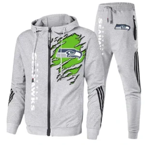 Seattle Seahawks Fans Gift Tracksuit, All Over Print Tracksuit For Sport Fan NFL144090825114 - Ash