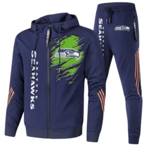 Seattle Seahawks Fans Gift Tracksuit, All Over Print Tracksuit For Sport Fan NFL144090825114 - Navy Blue