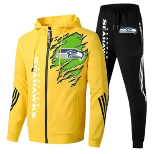 Seattle Seahawks Fans Gift Tracksuit, All Over Print Tracksuit For Sport Fan NFL144090825114 - Yellow