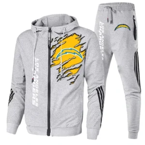 Los Angeles Chargers Fans Gift Tracksuit, All Over Print Tracksuit For Sport Fan NFL144090825116 - Ash
