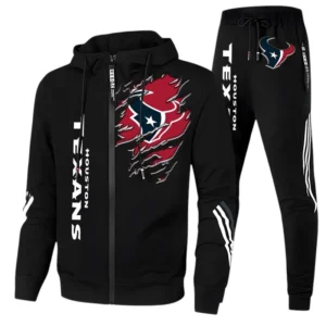 Houston Texans Fans Gift Tracksuit, All Over Print Tracksuit For Sport Fan NFL144090825118 - Black