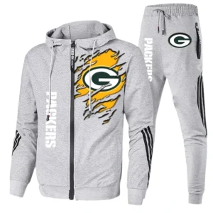Green Bay Packers Fans Gift Tracksuit, All Over Print Tracksuit For Sport Fan NFL144090825119 - Ash