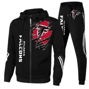 Atlanta Falcons Fans Gift Tracksuit, All Over Print Tracksuit For Sport Fan NFL144090825120 - Black