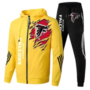 Atlanta Falcons Fans Gift Tracksuit, All Over Print Tracksuit For Sport Fan NFL144090825120 - Yellow