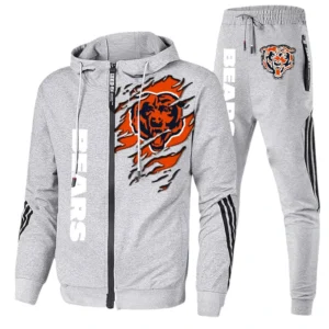 Chicago Bears Fans Gift Tracksuit, All Over Print Tracksuit For Sport Fan NFL144090825122 - Ash