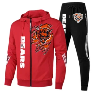 Chicago Bears Fans Gift Tracksuit, All Over Print Tracksuit For Sport Fan NFL144090825122 - Red