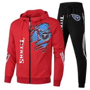 Tennessee Titans Fans Gift Tracksuit, All Over Print Tracksuit For Sport Fan NFL144090825123 - Red