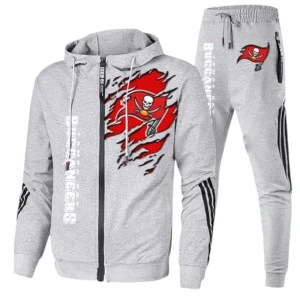 Tampa Bay Buccaneers Fans Gift Tracksuit, All Over Print Tracksuit For Sport Fan NFL144090825124 - Ash