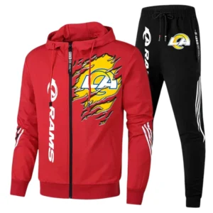Los Angeles Rams Fans Gift Tracksuit, All Over Print Tracksuit For Sport Fan NFL144090825126 - Red