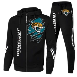 Jacksonville Jaguars Fans Gift Tracksuit, All Over Print Tracksuit For Sport Fan NFL144090825129 - Black